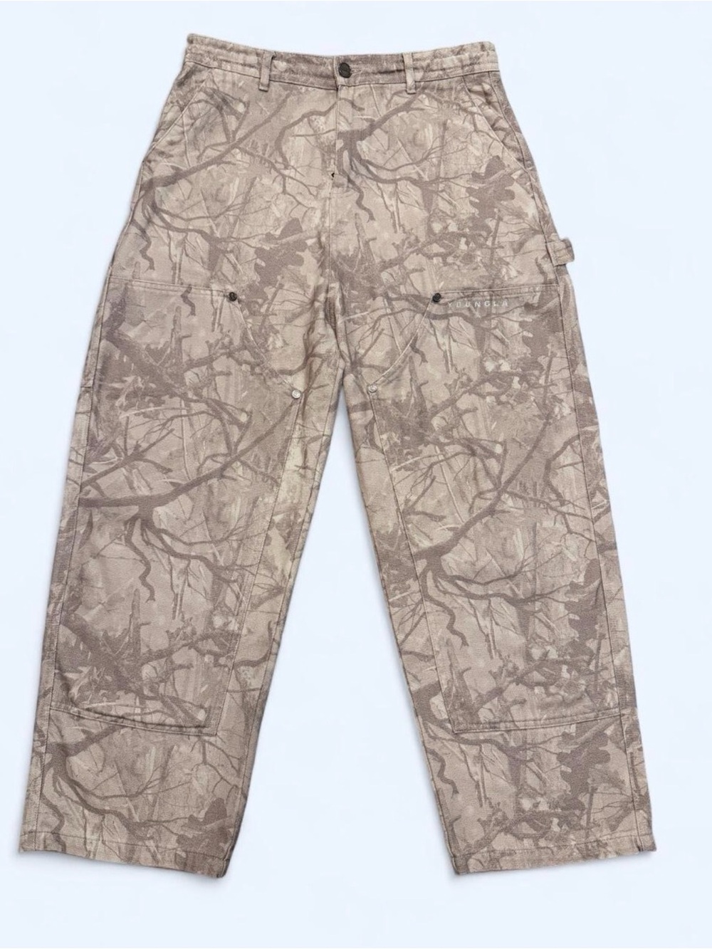 YoungLA Tree Camo Carpenter Pants Size S Y2K Baggy Streetwear